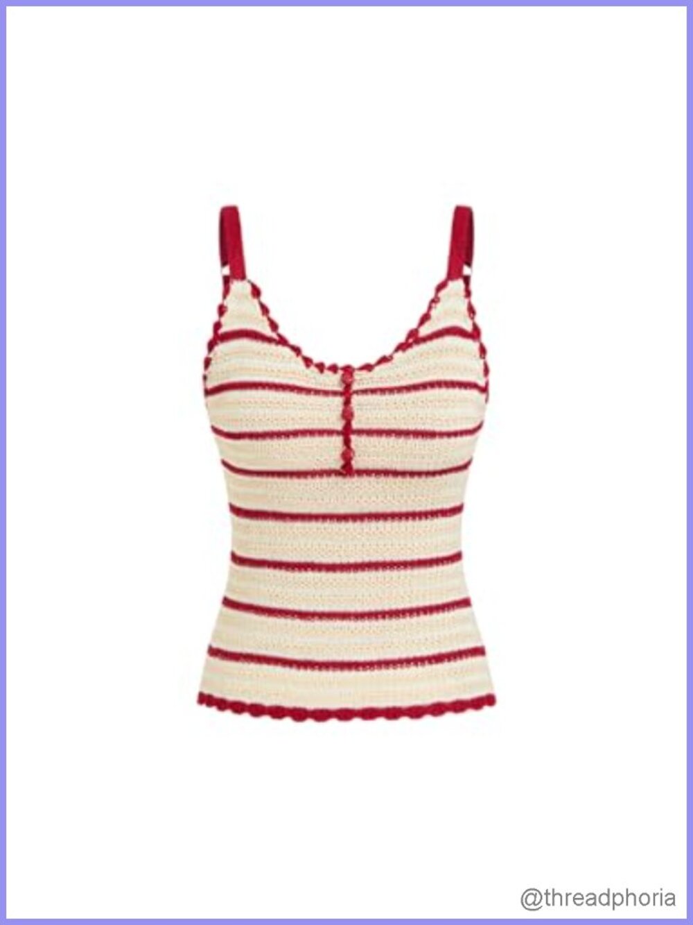 Cute Striped Sleeveless Crop Tank Top Lightweight Breathable Summer